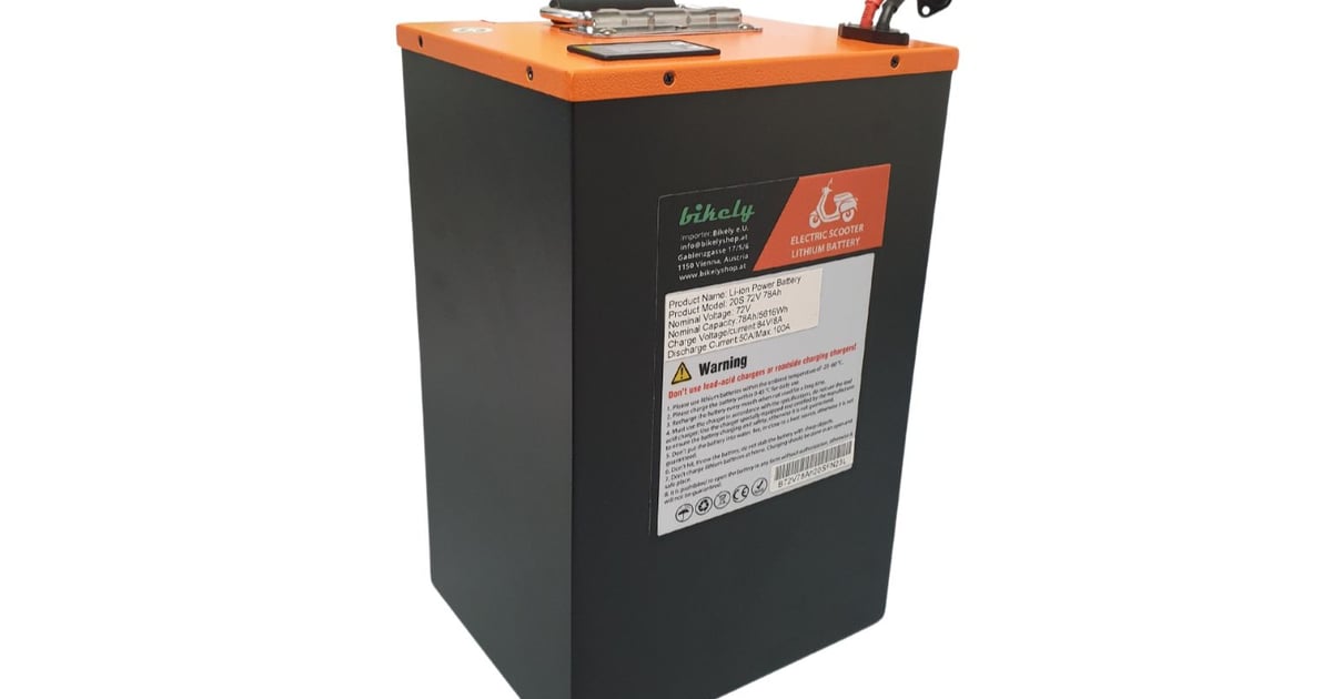 72V 60Ah Lithium Batterie - Wiederaufladbarer Akku Mit Ladegerät Für 1000W-5600W Motoren