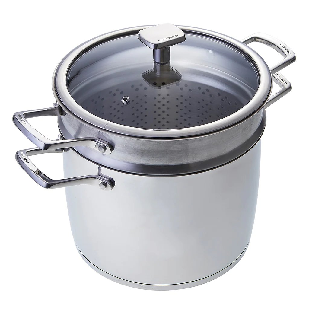 Moneta Vaporiera Connection Base 20cm - Casseruola E Vaporiera In Alluminio Antiaderente, Made In Italy - Foto 7