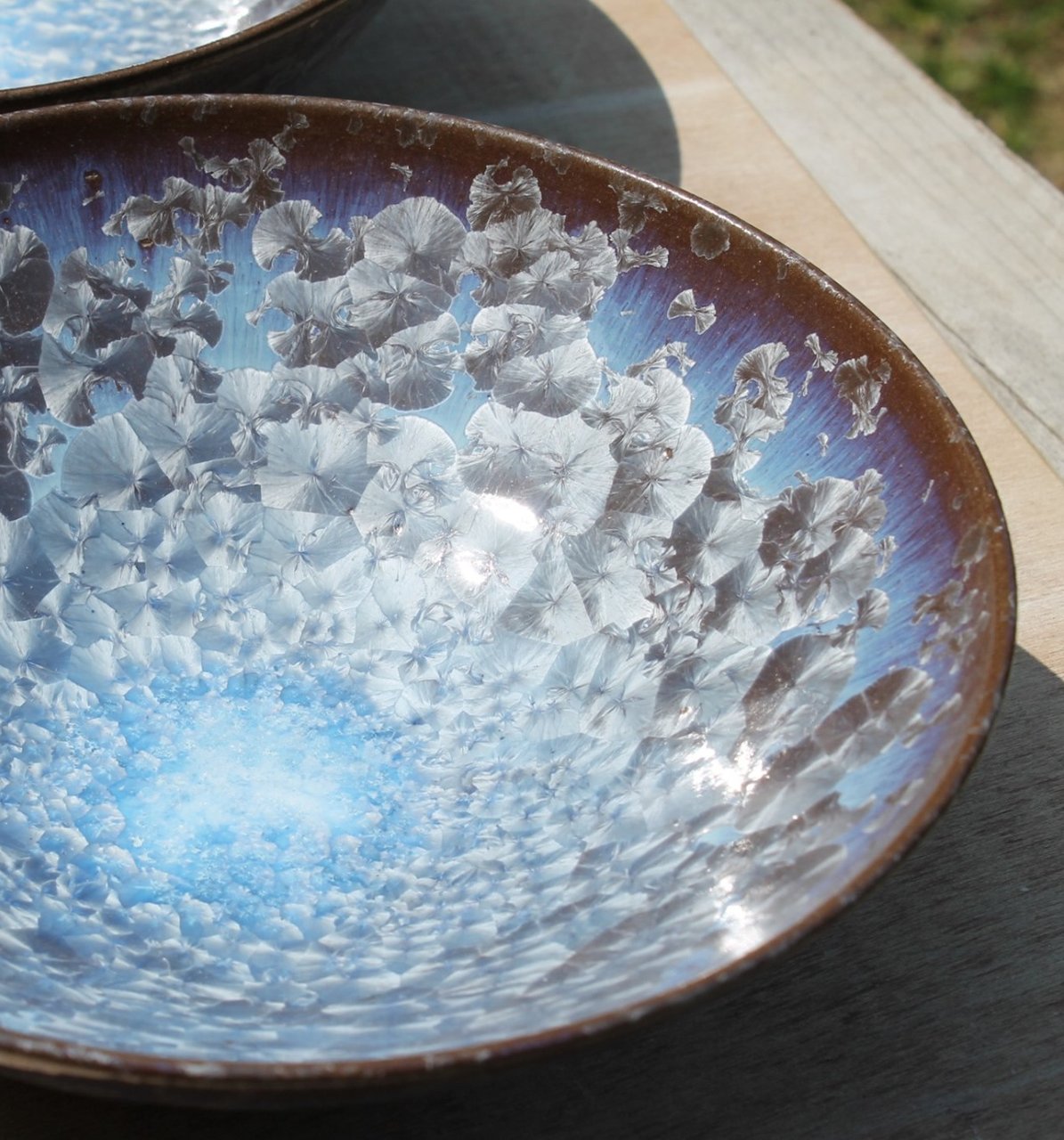 家宝美術品作家物結晶釉嘉光作