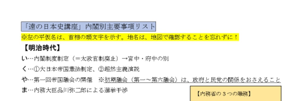 教材プリント販売 | 遠の日本史講座