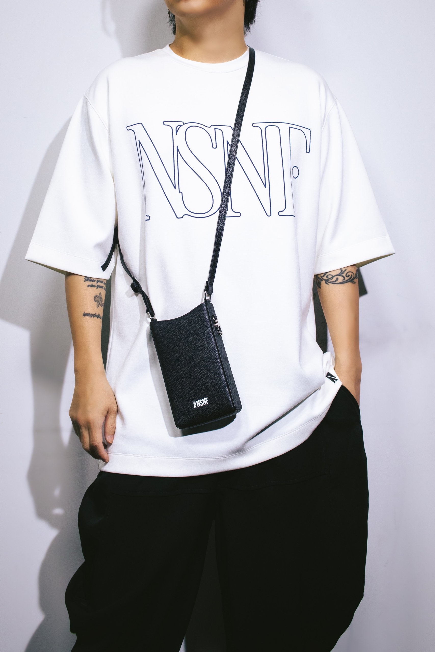 NSNF ロゴスマートフォンレザーバッグ 明希 シド Logo Smartphone leather Bag - #04 COLLECTION - ARCHIVE