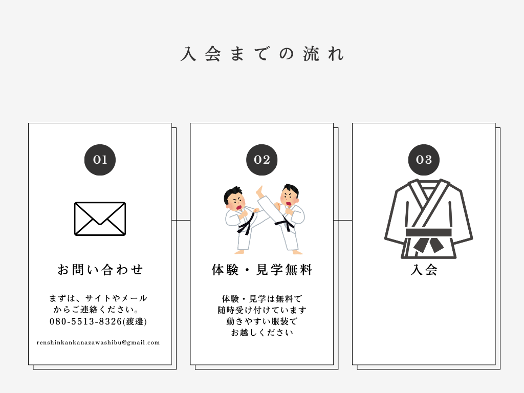 お問い合わせ | 空手 錬心舘 金沢支部